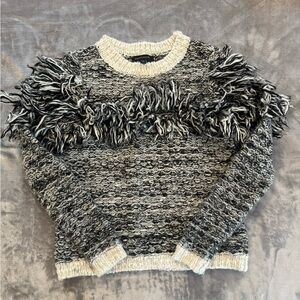 Banana Republic shabby layers fringe sweater